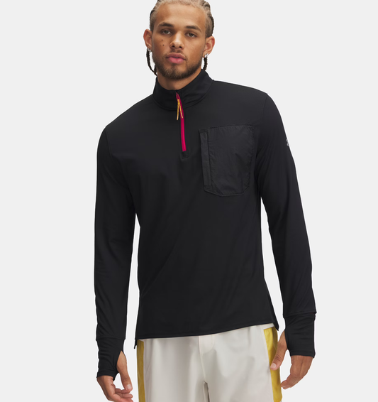 Haut ¼ zip pour homme Black / Reflective