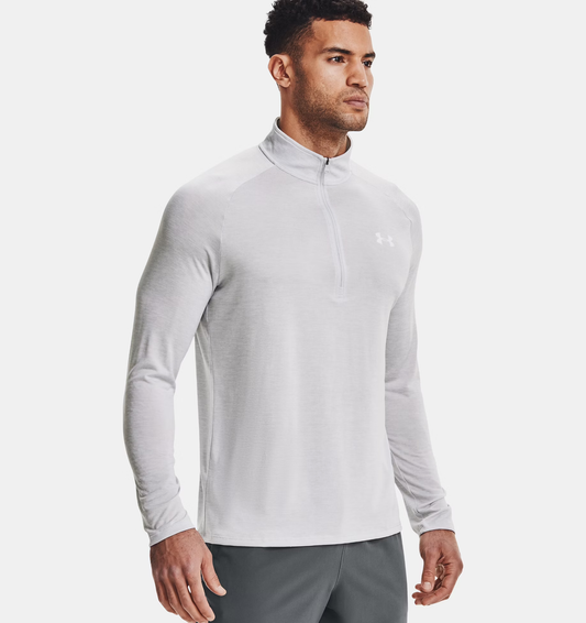 Haut à manches longues et zip pour homme Halo Gray / Black
