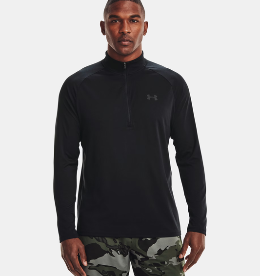 Haut à manches longues et zip pour homme Black / White